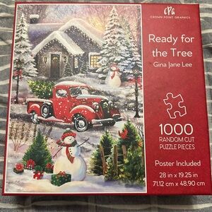 Ready for the Tree Gina Jane Lee Crown Point Graphics Christmas Puzzle-1000 pc
